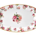 Fade rosemary, vassoio ovale cm 30x20,5 in fine porcellana