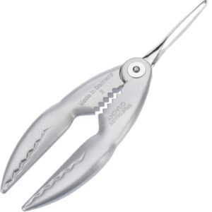 Westmark cracky spezial ,pinza cm 21,1 per crostacei con pinzetta integrata, alluminio acciaio inox