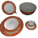 Quisquilie Servizio Tavola 19 Pezzi Word Orange Livellara