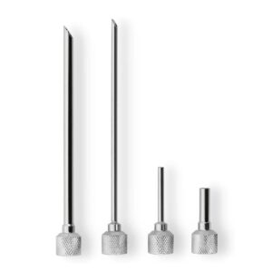 Isi set 4 beccucci - iniettori da 3 e 5 mm in acciaio inox ideali per farcituraprodotto professionale