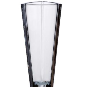 Bohemia triangle, vaso in fine cristallo trasparente