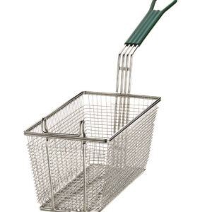 Tablecraft cesto rettangolare per frittura manico verde in acciaio inox qualità professionale