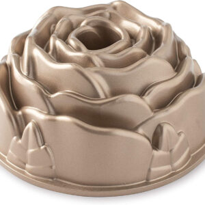 Nordic ware, rose bund, stampo torta a forma di rosa, in alluminio pressofuso