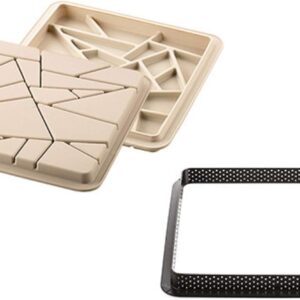 Silikomart kit tarte liberty forma per crostata cm 20 x 20 qualità professionale