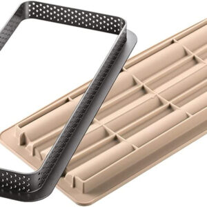 Silikomart bamboo kit stampi in silicone 26.5 x 10,5 x 2 + supporto plastica qualità professionale