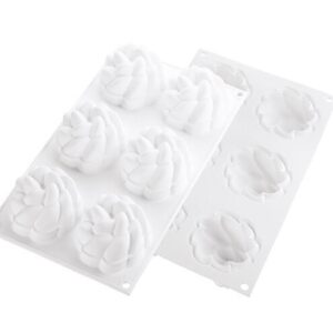 Silikomart kit tarte fleur 6 anelli in plastica ø 80 mm + supporto silicone qualità professionale