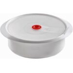Trabo casseruola bassa con coperchio e valvola per cottura a vapore , per pesce, verdure, carni ecc