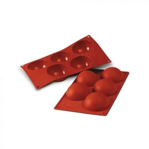 Silikomart 5 metà sfere silicone 8x4 qualità professionale