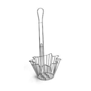 Tablecraft cesto per taco a coppa, manico inox, in acciaio inox qualità professionale