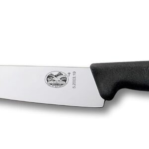 Victorinox coltello da cucina cm 19, trinciante lama in acciaio inox manico fibrox