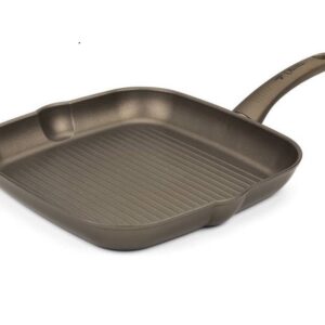 Illa olivilla extra, bistecchiera, cm 28x28 con innovativo rivestimento di olio d'oliva