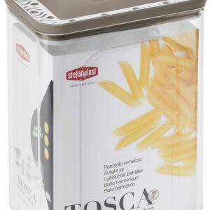 Stefanplast Tosca, barattolo lt 2,2 tortora rettangolare ermetico, per alimenti