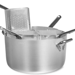 Pentole Agnelli, casseruola 50 cm a 4 spicchi alti professionale in alluminio