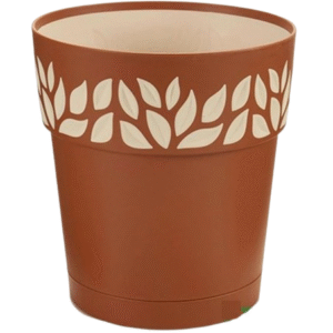 Stefanplast vaso opera cloe marrone cm 20x19 con riserva d'acqua