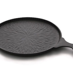 Fade mythos skin, piatto da portata rotondo 36x27 nero