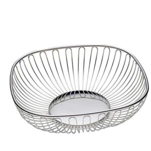 Ilsa cestino pane filo quadrato cm 20x20 in acciaio inox, qualità professionale