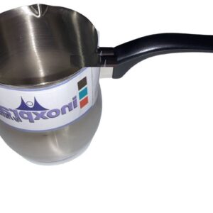 Inoxpran dolcevita, lattiera cl 95, acciaio inox doppio fondo