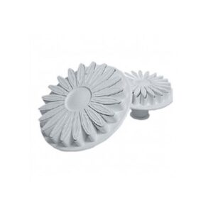 Tagliapasta gerbera, girasole 10 cm in plastica bianca