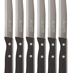 Bonomi Luxury, set 6 coltelli, manico chiodato antracite