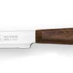 Bonomi set 6 coltelli da tavola mogano, cm 11 dentato