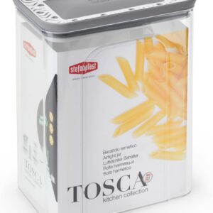 Stefanplast Tosca, barattolo lt 2,2 grigia rettangolare ermetico, per alimenti