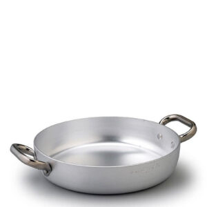 Pentole agnelli tegame cm 32, in alluminio adatto ad induzione, 2 manici inox