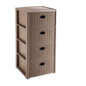 Stefanplast cassettiera elegance tortora 4 cassetti con ruote