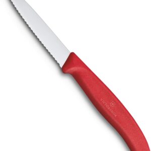 Victorinox coltello cm 8 spelucchino rosso lama dentata