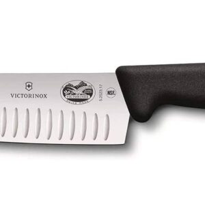 Victorinox coltello santoku cm 17 alveolato, manico fibrox qualità extra