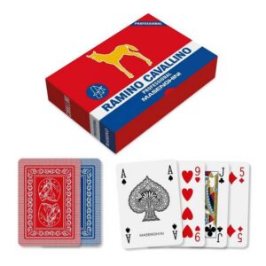 Masenghini carte Ramino cavallino, 2 mazzi da 55 carte da gioco poker