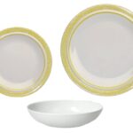 Andrea fontebasso set tavola 18 pezzi club vaniglia in bone china