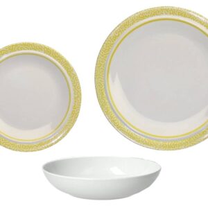 Andrea fontebasso set tavola 18 pezzi club vaniglia in bone china