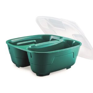 Thermohauser, set da 5 contenitori goodbowl da 1.300 ml, con scomparti, verde