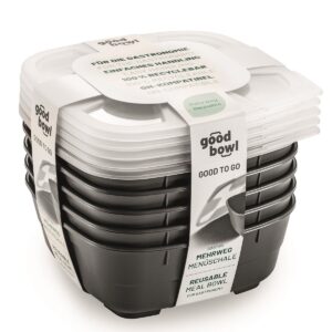 Thermohauser, set da 5 contenitori goodbowl da 1.300 ml, grigio