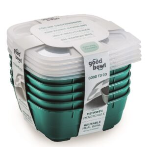 Thermohauser, set da 5 contenitori goodbowl da 1.300 ml, verde