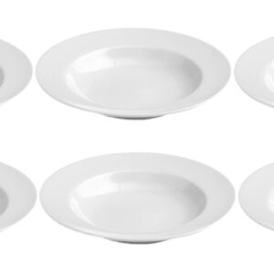 Tognana oliva, set 6 piatti pasta bowl cm 29, in porcellana