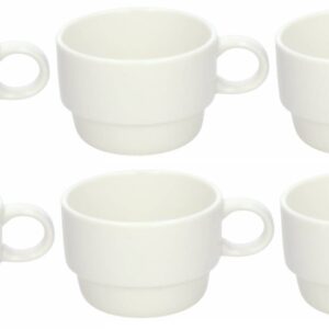 Tognana Chic, set 6 tazza the/cappuccino cl 22, impilabile, fine bone china