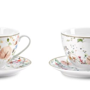 Fade Jasmine, set 2 tazze colazione 370 ml in fine porcellana