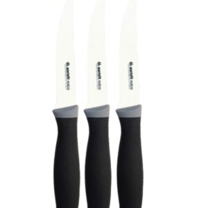 Marietti lady BBQ, set 3 coltelli bistecca, lama punta seghettata