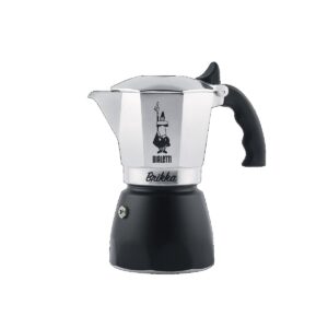 Bialetti brikka, caffettiera 2 tazze con manico ergonomico