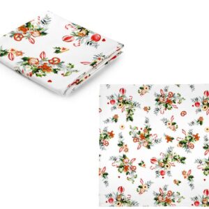 Fade Penny White, tovaglia in cotone rettangolare da cm 240 x140