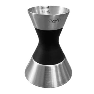 Oxo steel, dosatore doppio in acciaio inox 30 - 50 ml