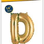 Rocca fun factory, palloncino lettera D oro minishipe 14 - 35 cm 1 pz