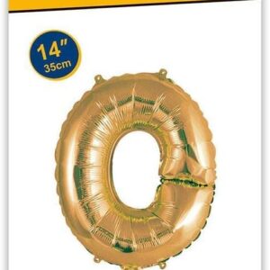 Rocca fun factory, palloncino lettera O oro minishipe 14 - 35 cm 1 pz