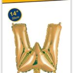 Rocca fun factory, palloncino lettera W oro minishipe 14 - 35 cm 1 pz