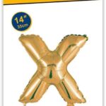 Rocca fun factory, palloncino lettera X oro minishipe 14 - 35 cm 1 pz