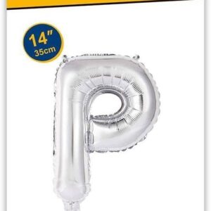 Rocca fun factory, palloncino lettera P argento minishipe 14 - 35 cm 1 pz