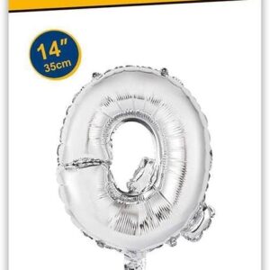 Rocca fun factory, palloncino lettera Q argento minishipe 14 - 35 cm 1 pz