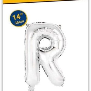 Rocca fun factory, palloncino lettera R argento minishipe 14 - 35 cm 1 pz