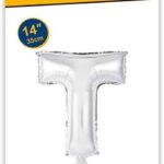 Rocca fun factory, palloncino lettera T argento minishipe 14 - 35 cm 1 pz